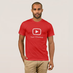 Youtube Channel Name Custom Red T-Shirt