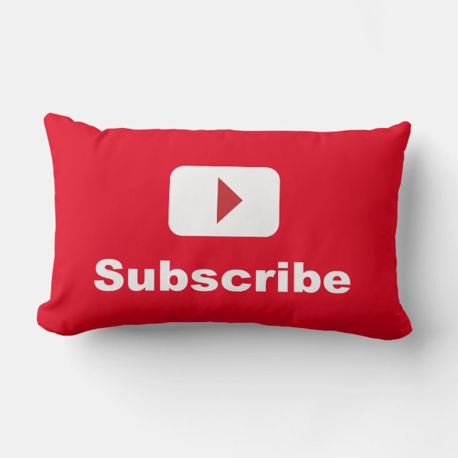youtube channel subscribe lumbar cushion (Front)