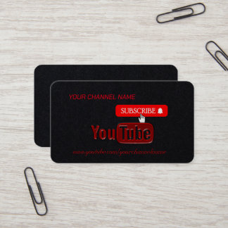 Youtube Channel , Youtuber Business Card