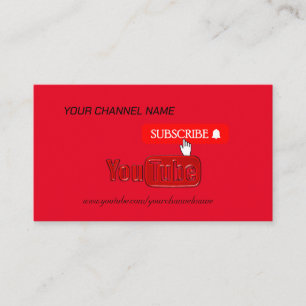 Youtube Channel , Youtuber Business Card
