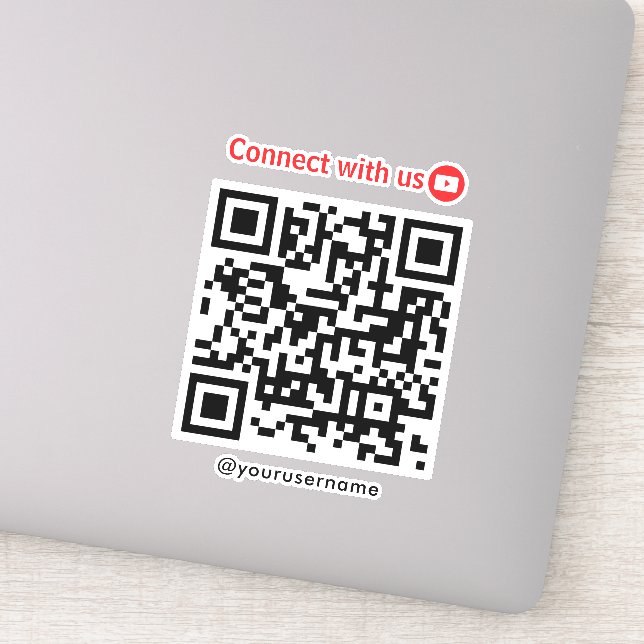Youtube Connect With Us Qr Code White (Detail)