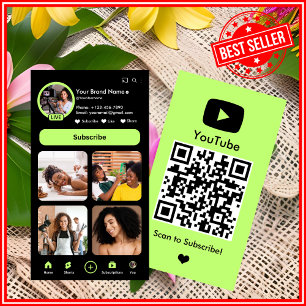 YouTube Influencer Business Card