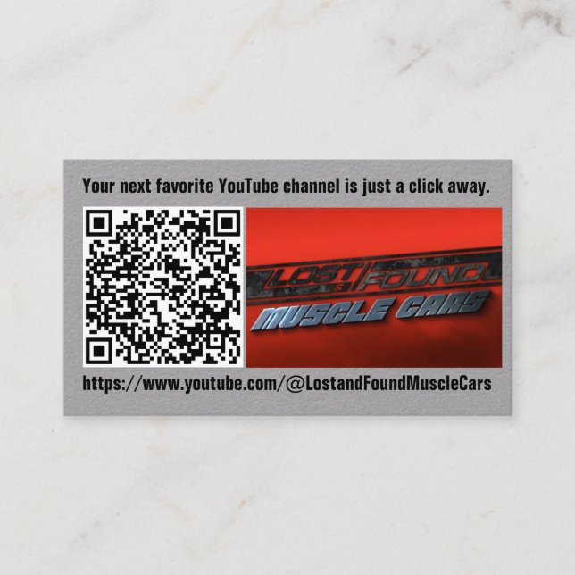 Youtube QR Code Business Card (Front)