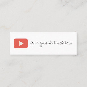 youtube social media logo trendy business card