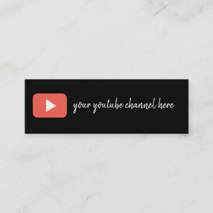 youtube social media trendy business card