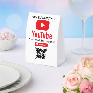 YouTube Subscribe QR Code White