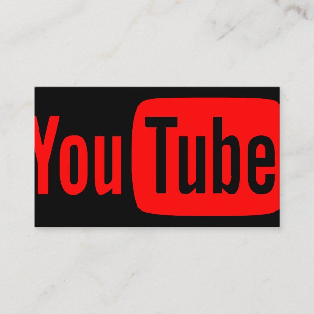 Youtube Youtuber Social Media Bloger Vloger Business Card (Front)