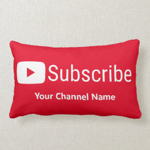Youtuber Subscribe Channel Lumbar Cushion