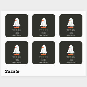 You've been booed custom name family halloween square sticker