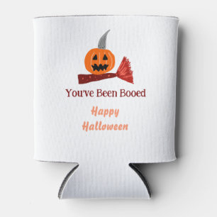 You've been Booed happy Halloween pumpink broom sc Can Cooler