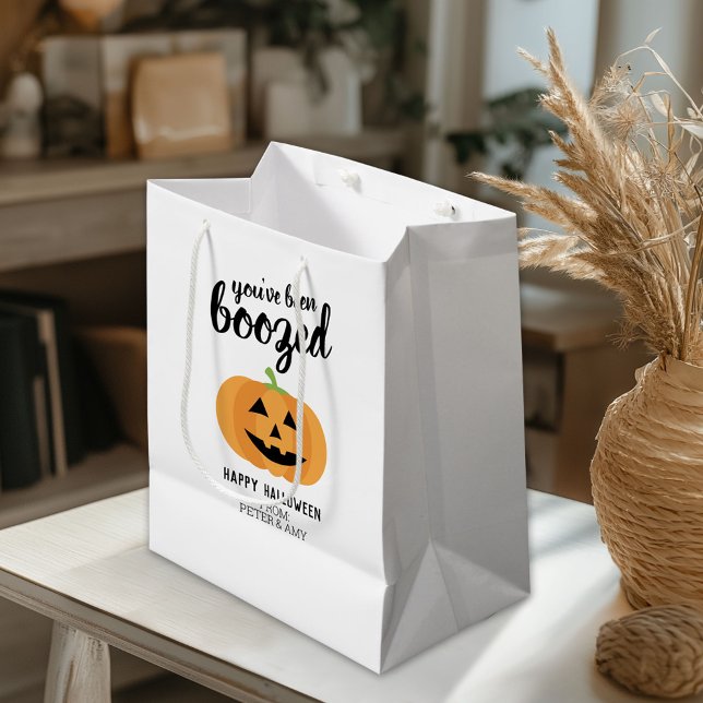 You've Been Boozed - Pumpkin Halloween Party  Small Gift Bag (Custom Gift Bag)