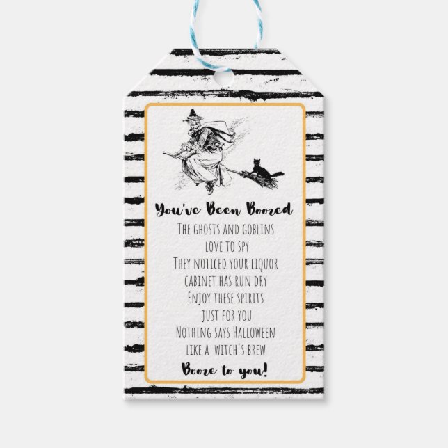 You've Been Boozed Tags (Front)