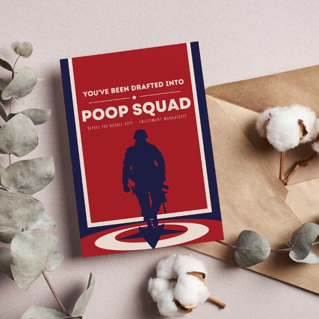 You've been drafted into Poop Squad - Pregnancy   Card (Creator Uploaded)