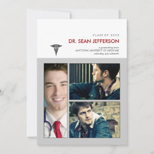 You've been framed Caduceus Medical Graduation Invitation