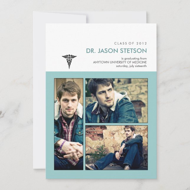 You've been framed Caduceus Medical Graduation Invitation (Front)