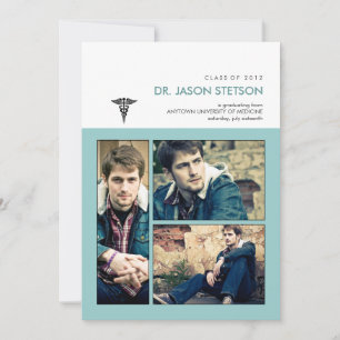 You've been framed Caduceus Medical Graduation Invitation
