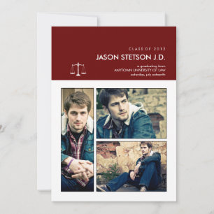 You've been framed Law Graduation Invitation