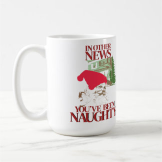 You've been naughty Christmas Santa mug