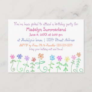 You've Been Picked -3x5 Girl's Birthday Invitation
