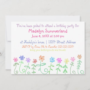 You've Been Picked - 5x7Girl's Birthday Invitation
