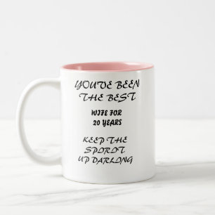 You've been the best Wife for 20 Years   Two-Tone Coffee Mug