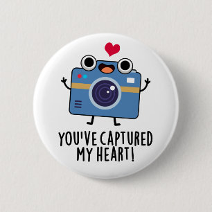 You've Captured My Heart Funny Camera Pun 6 Cm Round Badge