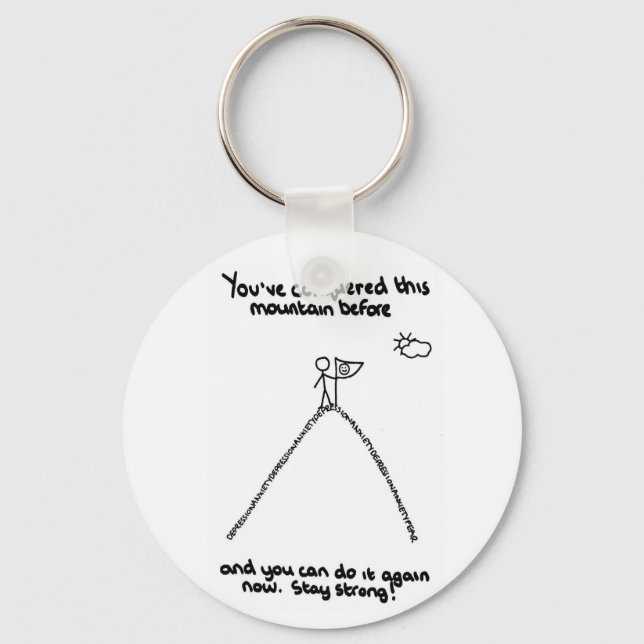 You've Conquered This Mountain Before Key Ring (Front)