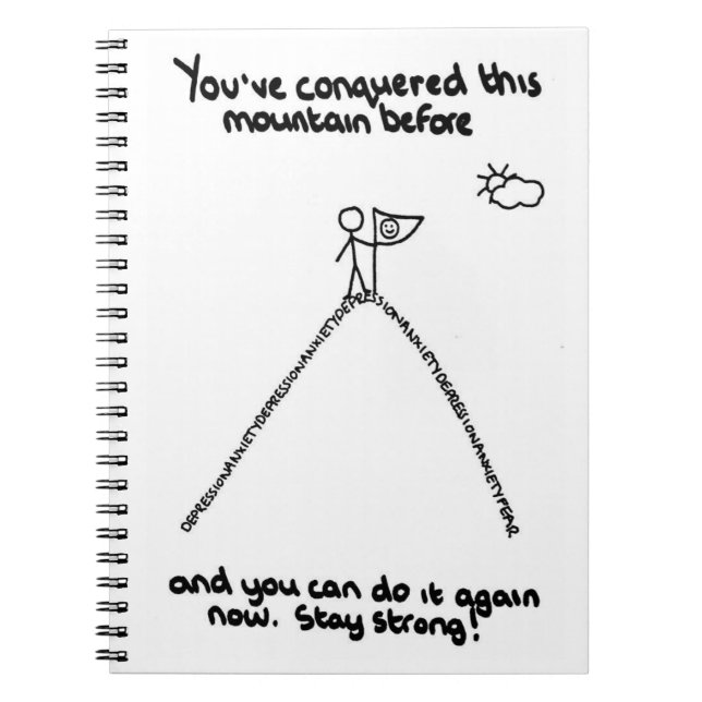 You've Conquered This Mountain Before Notepad Notebook (Front)