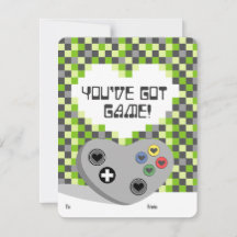 You've Got Game Clever Classroom Valentines Card