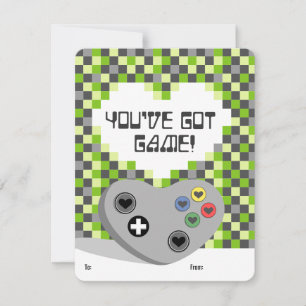 You've Got Game Clever Classroom Valentines Card