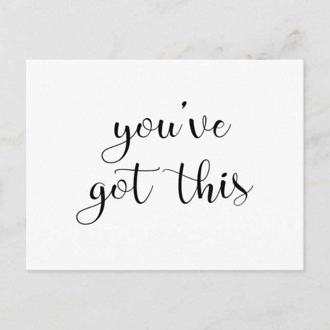 You've Got This: Inspiring, Simple Pep-Talk, 3 Postcard (Front)