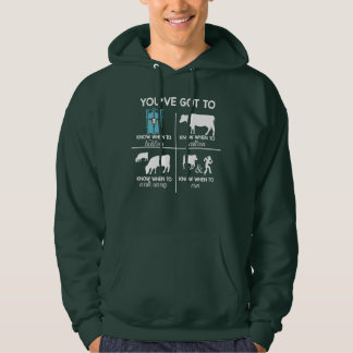 You've Got to Know When to Funny Ranch Life Cows Hoodie