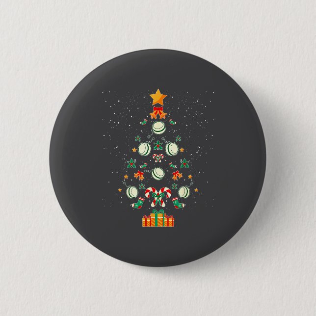 Yoyo Christmas Tree Xmas  6 Cm Round Badge (Front)