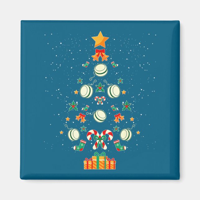 Yoyo Christmas Tree Xmas  Magnet (Front)