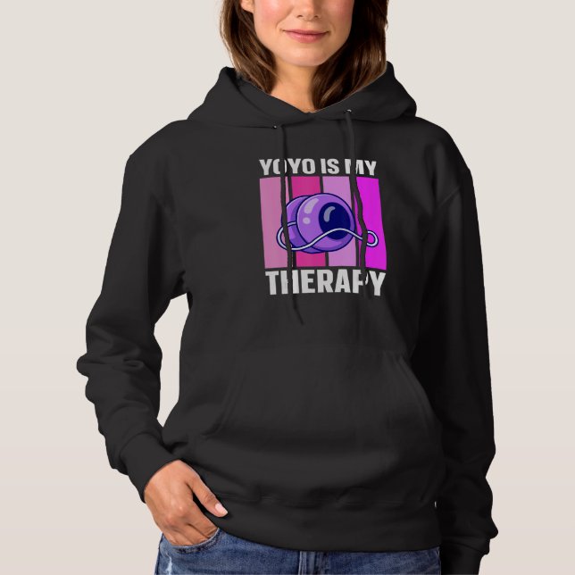 YoYo Is My Therapy Retro Yo Yo Hoodie (Front)