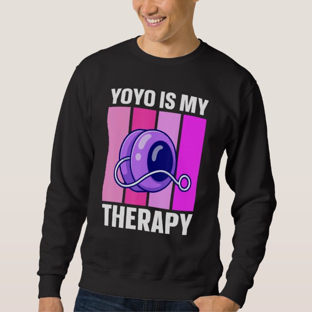 YoYo Is My Therapy Retro Yo Yo Sweatshirt (Front)