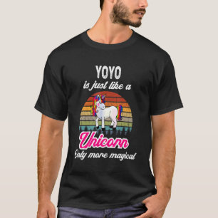 Yoyo   Retro Unicorn  Vintage Sunset T-Shirt