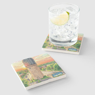 Ypsilanti Michigan Historic Water tower Stone Coaster
