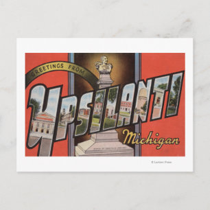 Ypsilanti, Michigan - Large Letter Scenes Postcard