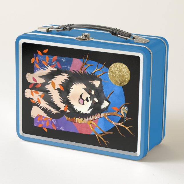 YRSE  IN AUTUMN - Finnish Lapphund metal lunch box (Front)