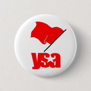 YSA Red Flag 6 Cm Round Badge