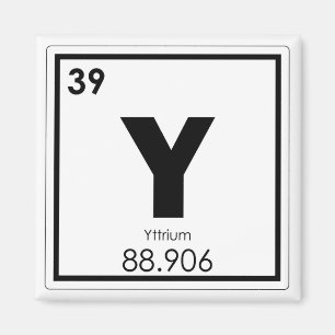 Yttrium chemical element symbol chemistry formula magnet