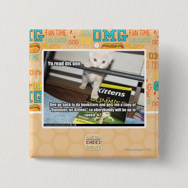 Yu red dis one.. 15 cm square badge (Front)