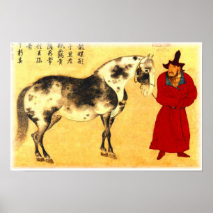 "Yuan dynasty, 1347-Horse and Groom" Poster