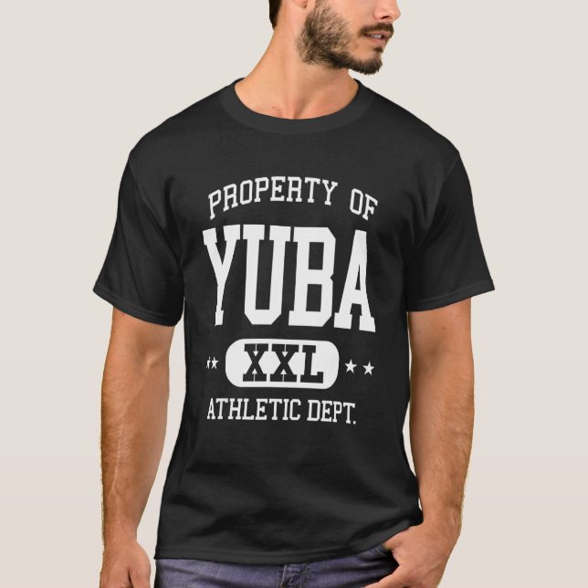 Yuba Retro Athletic Property Dept  1 T-Shirt (Front)