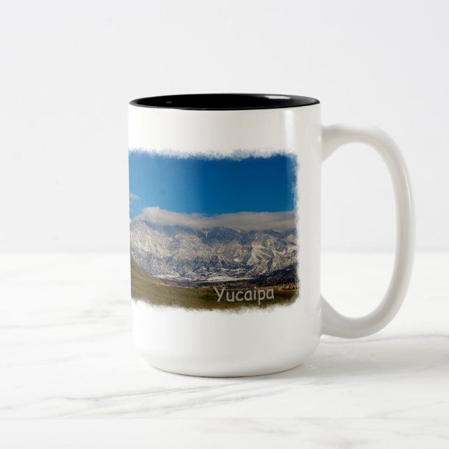 Yucaipa Valley Winter Two-Tone Coffee Mug (Right)