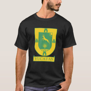 Yucatan Peninsula Mexico  Coat Of Arms With Agave  T-Shirt
