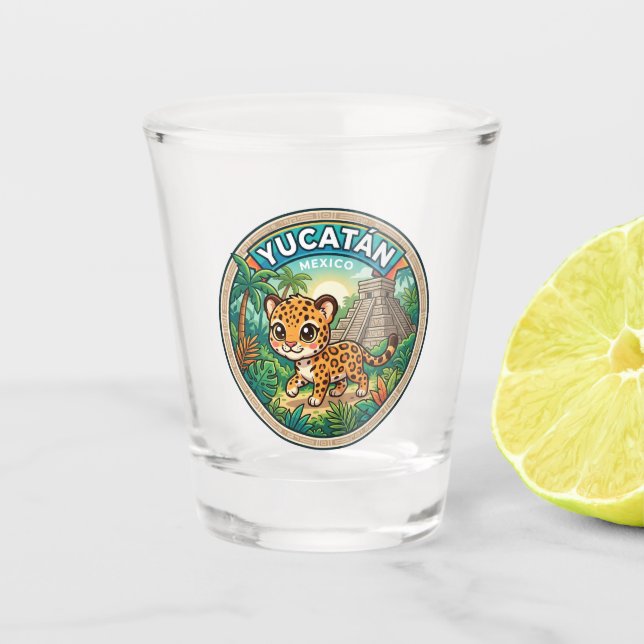 Yucatán Peninsula MEXICO Shot Glass (Front)