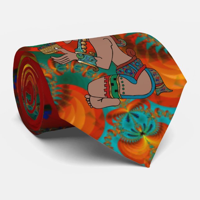 Yucatan Psychedelic Mexicano Visiones Tie (Rolled)