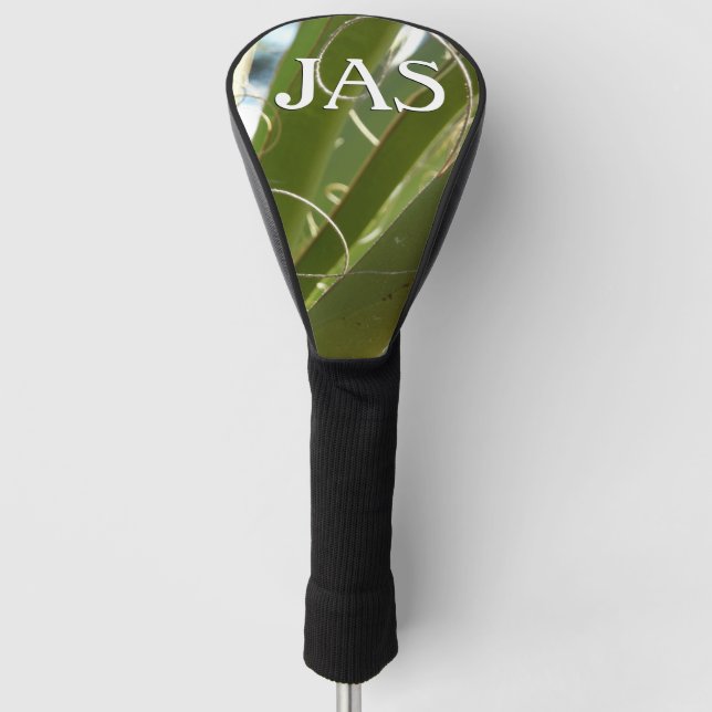 Yucca Leaves Green Nature Photography Golf Head Cover (Front)
